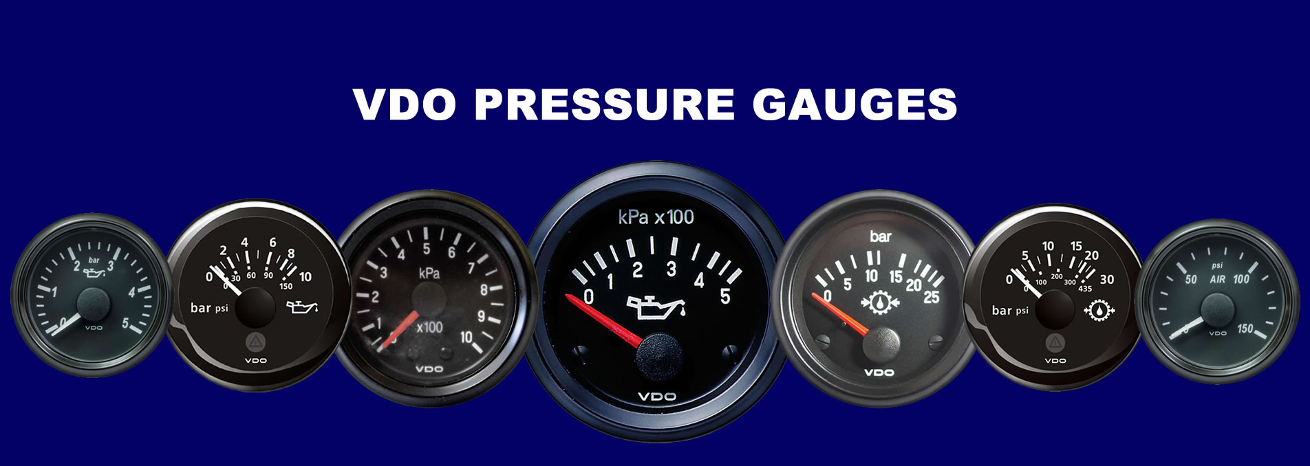 vdo pressure gauges  banner